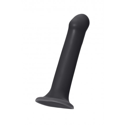 Черный фаллос на присоске Silicone Bendable Dildo L - 19 см.