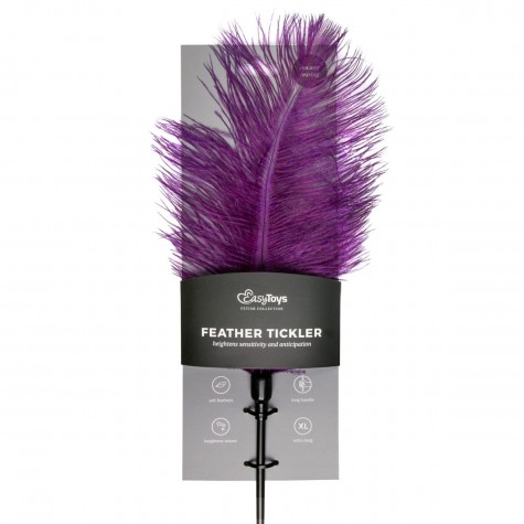 Тиклер с фиолетовыми перышками Feather Tickler - 54 см.